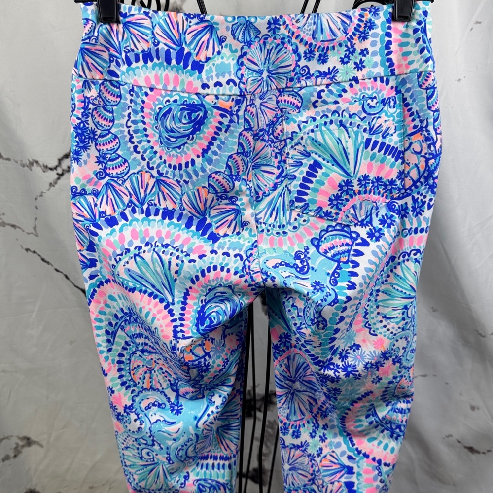 Lilly Pulitzer Luxletic Corso Pants Paisley Stretchy Cropped Ankle Pockets - Picture 7 of 12